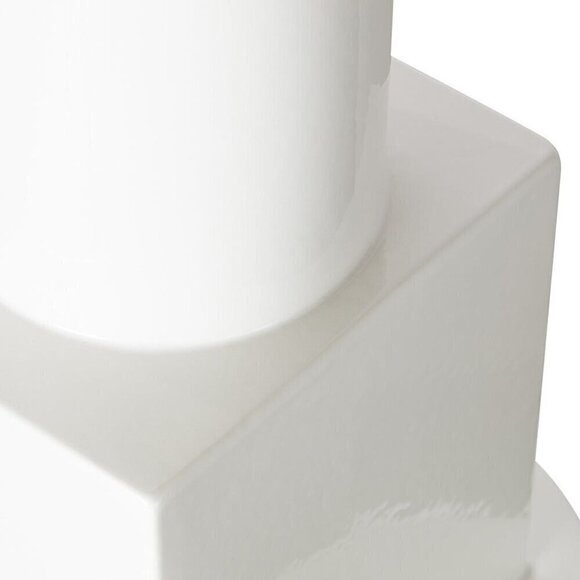 TOM DIXON Large White Block Vase – Sculptural Ceramic – 22” – Brand New in Box - Picture 3 of 4